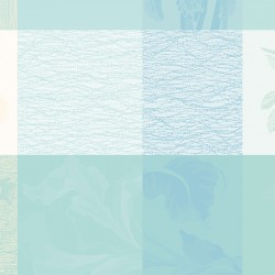 Serviettes de table coton Mille Iris d'eau Aqua, Garnier-Thiébaut 