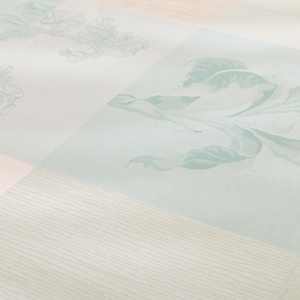 Nappes sur mesure coton Mille Iris d'eau Aqua laize 185cm, Garnier-Thiébaut