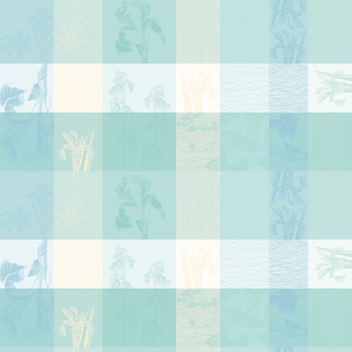 Tissu enduit Mille Iris d'eau Aqua laize 180cm, Garnier-Thiébaut