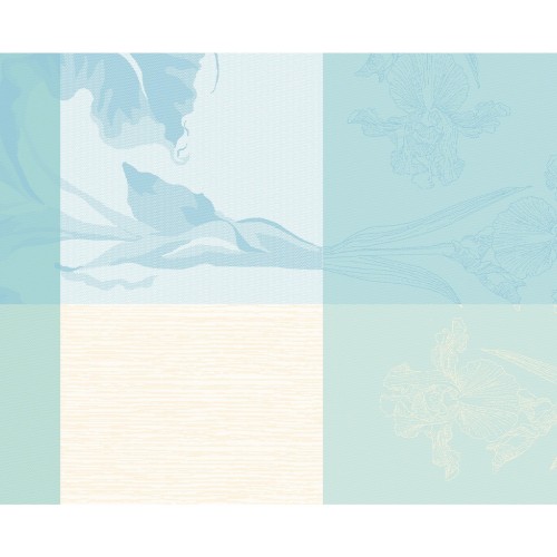Sets de table enduits Mille Iris d'eau Aqua, Garnier-Thiébaut 