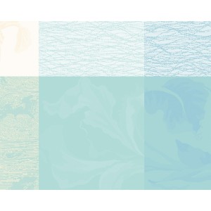 Sets de table enduits Mille Iris d'eau Aqua, Garnier-Thiébaut  2