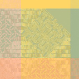 Serviettes de table coton jacquard Mille Empreintes Pastel, Garnier-Thiébaut  2