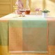 Chemin de table coton jacquard Mille Empreintes Pastel, Garnier-Thiébaut