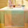 Chemin de table coton jacquard Mille Empreintes Pastel, Garnier-Thiébaut