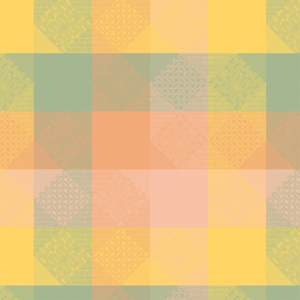 Tissu nappe au mètre coton jacquard Mille Empreintes Pastel en 160cm, Garnier-Thiébaut