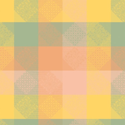 Tissu nappe au mètre coton jacquard Mille Empreintes Pastel en 160cm, Garnier-Thiébaut