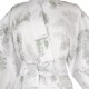 Kimono long imprimé en percale de coton 80 fils/cm² Poésie Verde, Garnier-Thiébaut