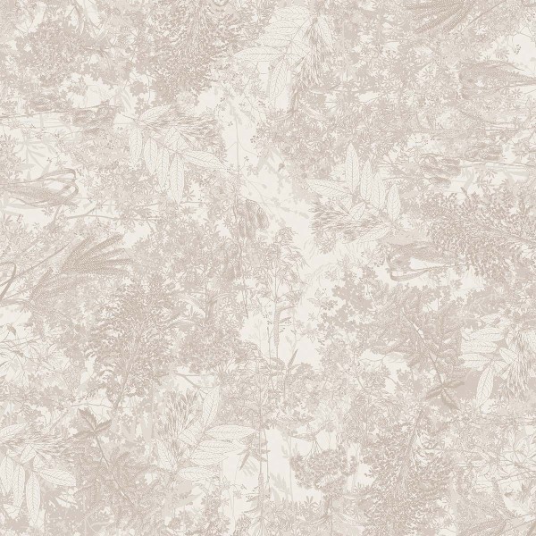 Nappe enduite sur mesure Mille Esprit jardins Chanvre laize 180cm, Garnier-Thiébau