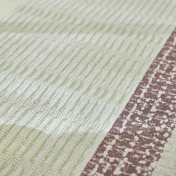 Nappe sur mesure coton jacquard Mille Galets Terre cuite, laize 160cm, Garnier-Thiébaut