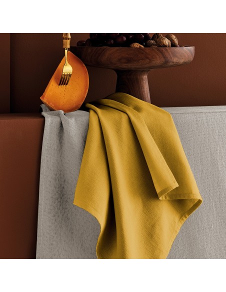 Serviettes de table unies Bastide Curry, Garnier-Thiébaut