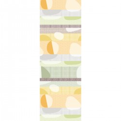 Chemin de table coton jacquard Mille Galets Terre cuite, Garnier-Thiébaut