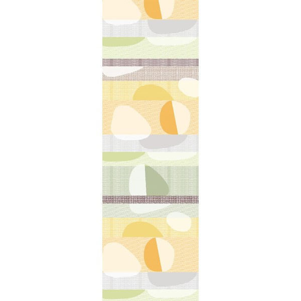 Chemin de table coton jacquard Mille Galets Terre cuite, Garnier-Thiébaut