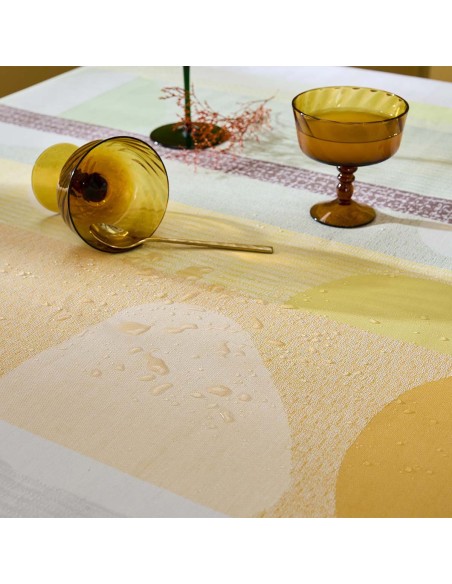 Conton enduit Mille Galets Terre cuite, laize 155cm, Garnier-Thiébaut