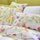 Garnier-Thiébaut - Drap plat imprimé en percale de coton lavé 80 fils/cm² Souffle fleuri Printemps