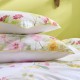 Garnier-Thiébaut -Taies d'oreiller imprimées en percale de coton lavé 80 fils/cm² Souffle fleuri Printemps