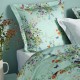 Garnier-Thiébaut -Taies d'oreiller imprimées en satin de coton 120 fils/cm² Le Printemps Azur