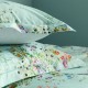 Garnier-Thiébaut -Taies d'oreiller imprimées en satin de coton 120 fils/cm² Le Printemps Azur