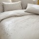 Garnier-Thiébaut - Taies d'oreiller brodées en percale de coton 80 fils/cm² lavé, Monnaie du pape Naturel