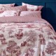 Garnier-Thiébaut - Housse de couette imprimée en percale de coton 80 fils/cm², Poésie Rosso