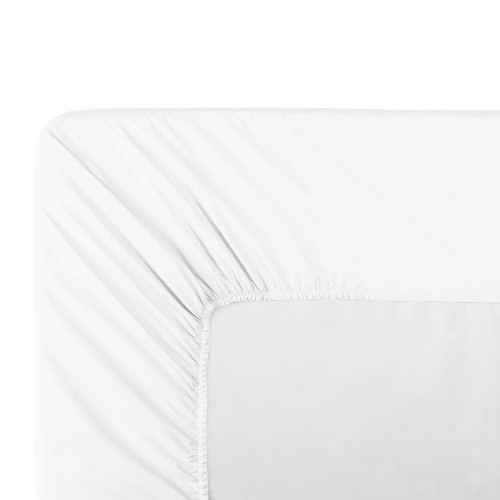 Garnier-Thiébaut - Drap housse uni La Percale Française Neige