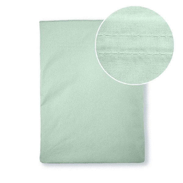 Garnier-Thiébaut - Drap plat uni en percale de coton 80 fils/cm² La percale française Givre