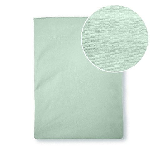 Garnier-Thiébaut - Drap plat uni en percale de coton 80 fils/cm² La percale française Givre
