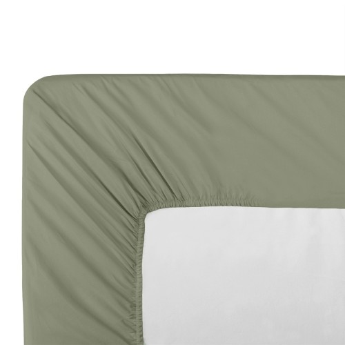 Garnier-Thiébaut - Tissu uni en percale de coton 80 fils/cm² La percale française Verde- Laize 288cm