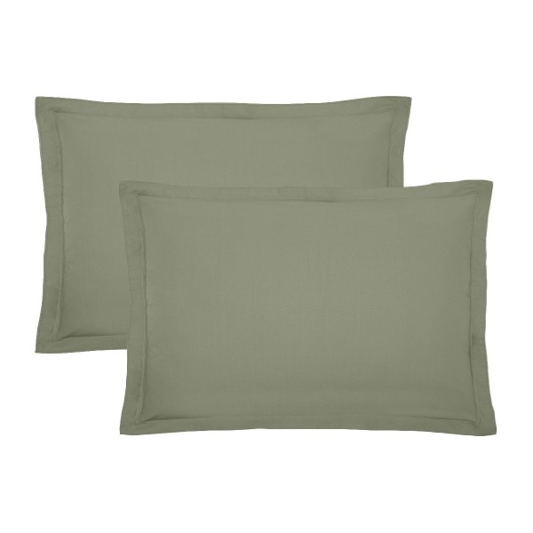 Garnier-Thiébaut - Tissu uni en percale de coton 80 fils/cm² La percale française Verde- Laize 288cm