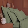 Garnier-Thiébaut - Tissu uni en percale de coton 80 fils/cm² La percale française Verde- Laize 288cm