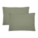 Garnier-Thiébaut - Taies d'oreiller rectangle unies en percale de coton 80 fils/cm² La percale française Verde