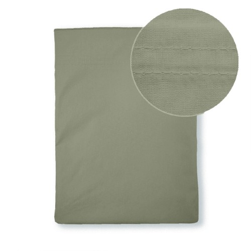 Garnier-Thiébaut - Drap plat uni en percale de coton 80 fils/cm² La percale française Verde