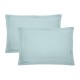 Garnier-Thiébaut - Taies d'oreiller rectangle unies en percale de coton 80 fils/cm² La percale française Bleu Aqua