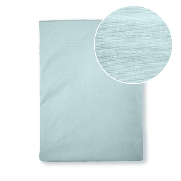 Garnier-Thiébaut - Tissu uni en percale de coton 80 fils/cm² La percale française Bleu Aqua- Laize 288cm