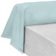 Garnier-Thiébaut - Taie de traversin unie en percale de coton 80 fils/cm² La percale française Bleu Aqua