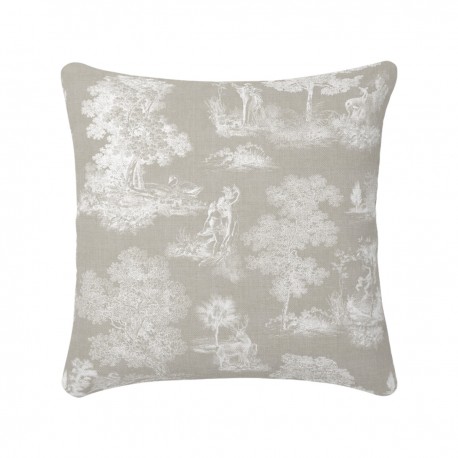 Housse de coussin imprimée lin et coton Poésie Naturel Garnier-Thiébaut