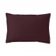 Taie d'oreiller rectangle en satin de coton uni Teophile Hellébore