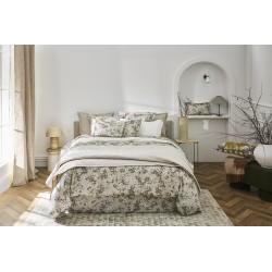 Fine Fleur, Parure de lit imprimée en satin de coton Bio 120 fils/cm² - Alexandre Turpault