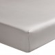Drap housse uni Teophile Lune en satin de coton Bio 120 fils/cm² - Alexandre Turpault