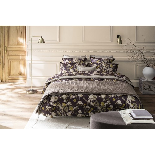 Closerie, Parure de lit imprimée en satin de coton Bio 120 fils/cm² - Alexandre Turpault