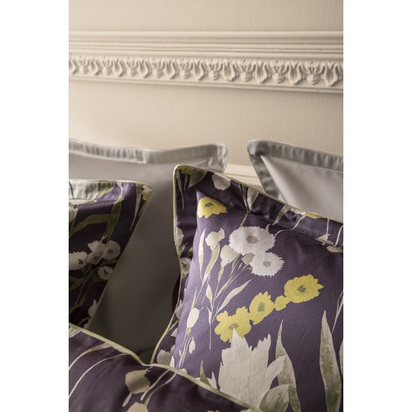 Closerie, Parure de lit imprimée en satin de coton Bio 120 fils/cm² - Alexandre Turpault