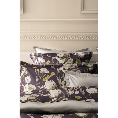 Closerie, Parure de lit imprimée en satin de coton Bio 120 fils/cm² - Alexandre Turpault