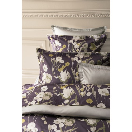 Closerie, Parure de lit imprimée en satin de coton Bio 120 fils/cm² - Alexandre Turpault