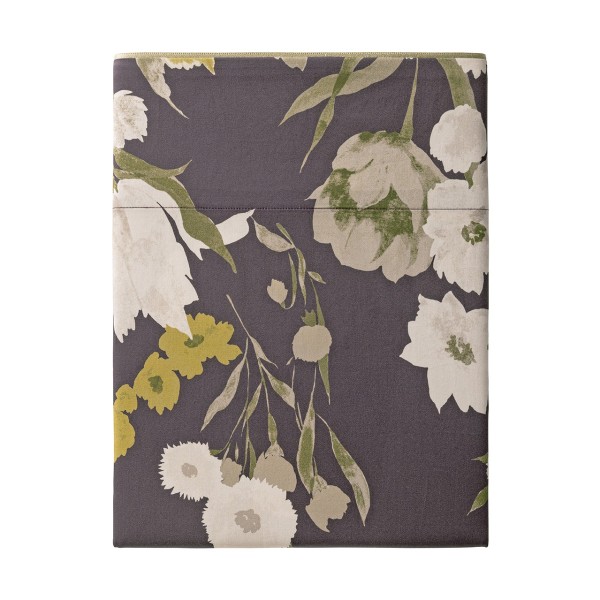 Closerie, Drap plat imprimé en satin de coton Bio 120 fils/cm² - Alexandre Turpault