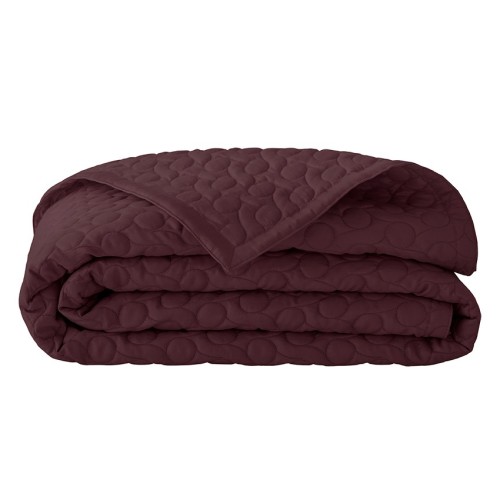 Couvre lit matelassé uni réversible satin de coton Bio Poésie Hellébore 260x240, Alexandre Turpault