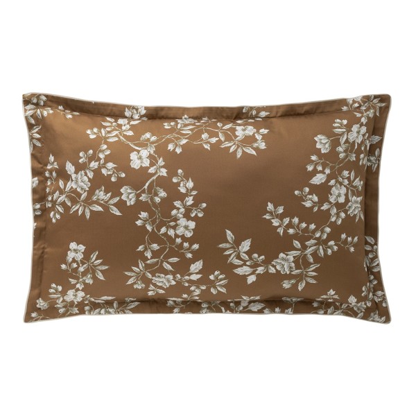 Vivienne Gingembre, Taie rectangle imprimée en satin de coton Bio 120 fils/cm² - Alexandre Turpault