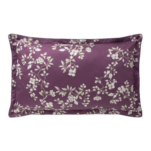 Vivienne Pensée,Taie rectangle imprimée en satin de coton Bio 120 fils/cm² - Alexandre Turpault