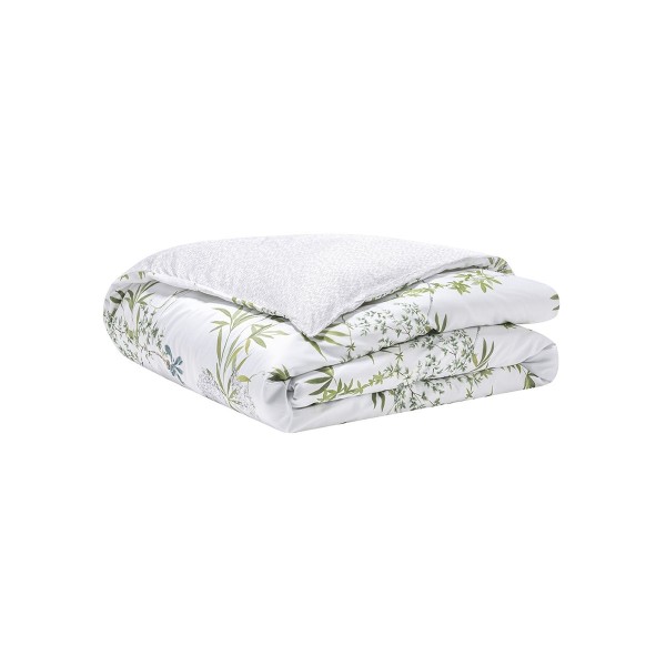Matin, Housse de couette imprimée en satin de coton Bio 120 fils/cm² - Alexandre Turpault