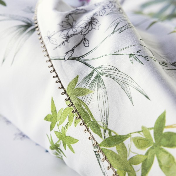 Matin, Parure de lit imprimée en satin de coton Bio 120 fils/cm² - Alexandre Turpault