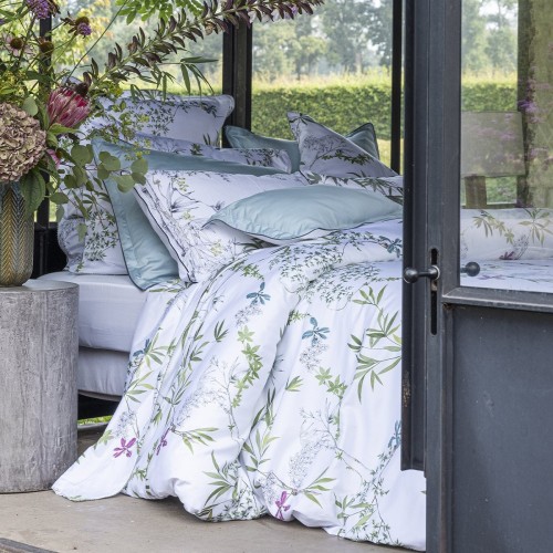 Matin, Housse de couette imprimée en satin de coton Bio 120 fils/cm² - Alexandre Turpault