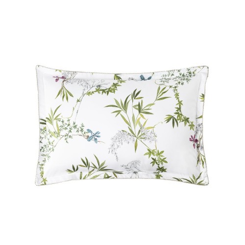 Matin, Taie d'oreiller rectangle imprimée en satin de coton Bio 120 fils/cm² - Alexandre Turpault